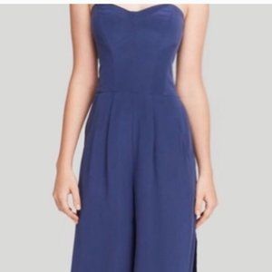 Milly Silk Culottes Jumpsuit with side slits